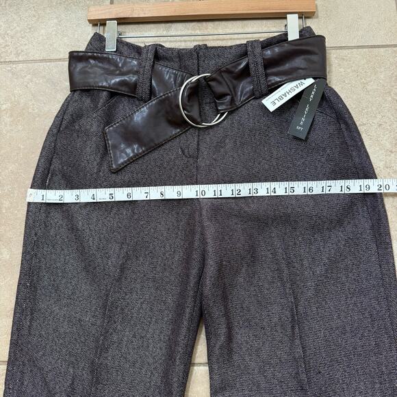 Larry Levine Brown Wide Leg Trouser Pants Womens 6 Office Siren Career Work - Picture 9 of 12